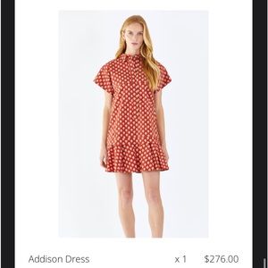 HUNTER BELL Addison Dress in Autumn Bloom (Burgundy) SIZE MEDIUM